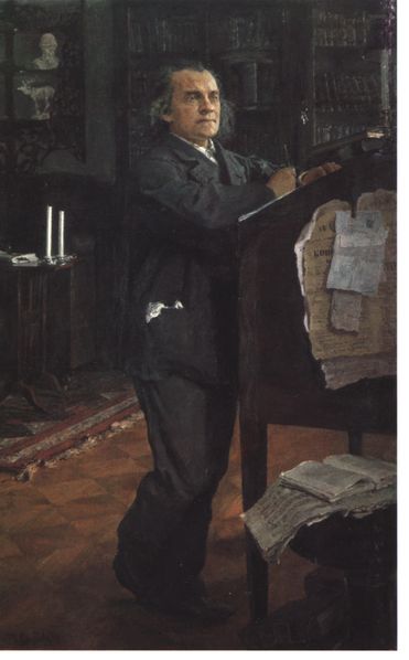 Compositor Alexander Serov por Valentin Serov, 1887-1888